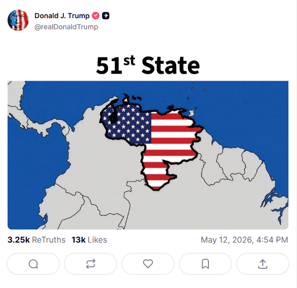 ¿Venezuela será parte de los Estados&nbsp;Unidos?